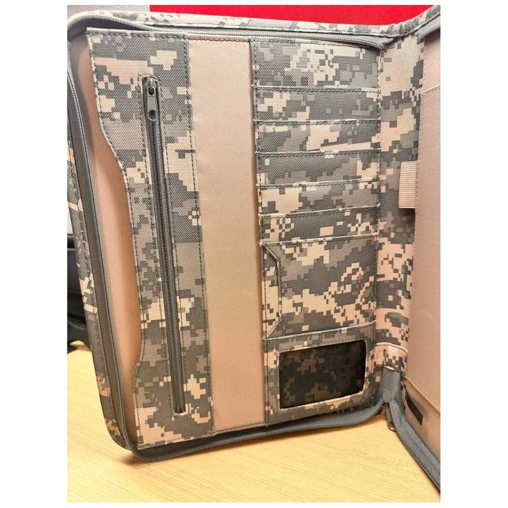 72nd Battalion Camo Notepad Folio Organizer Fabric w/ Pockets Letter Size